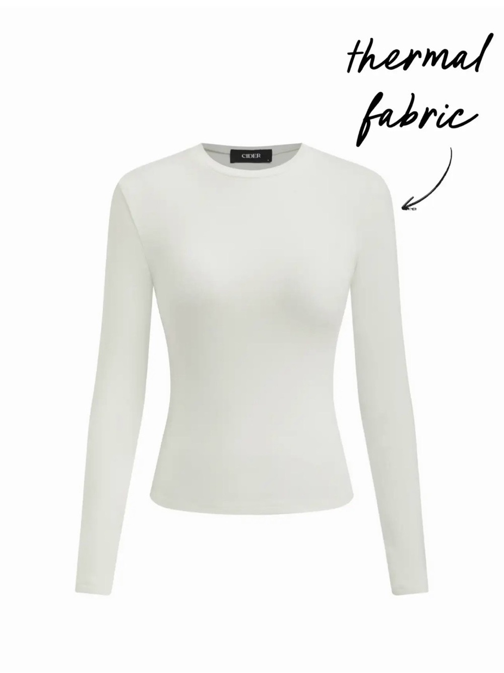 Cider Cream Long-Sleeve Thermal Crew Top
